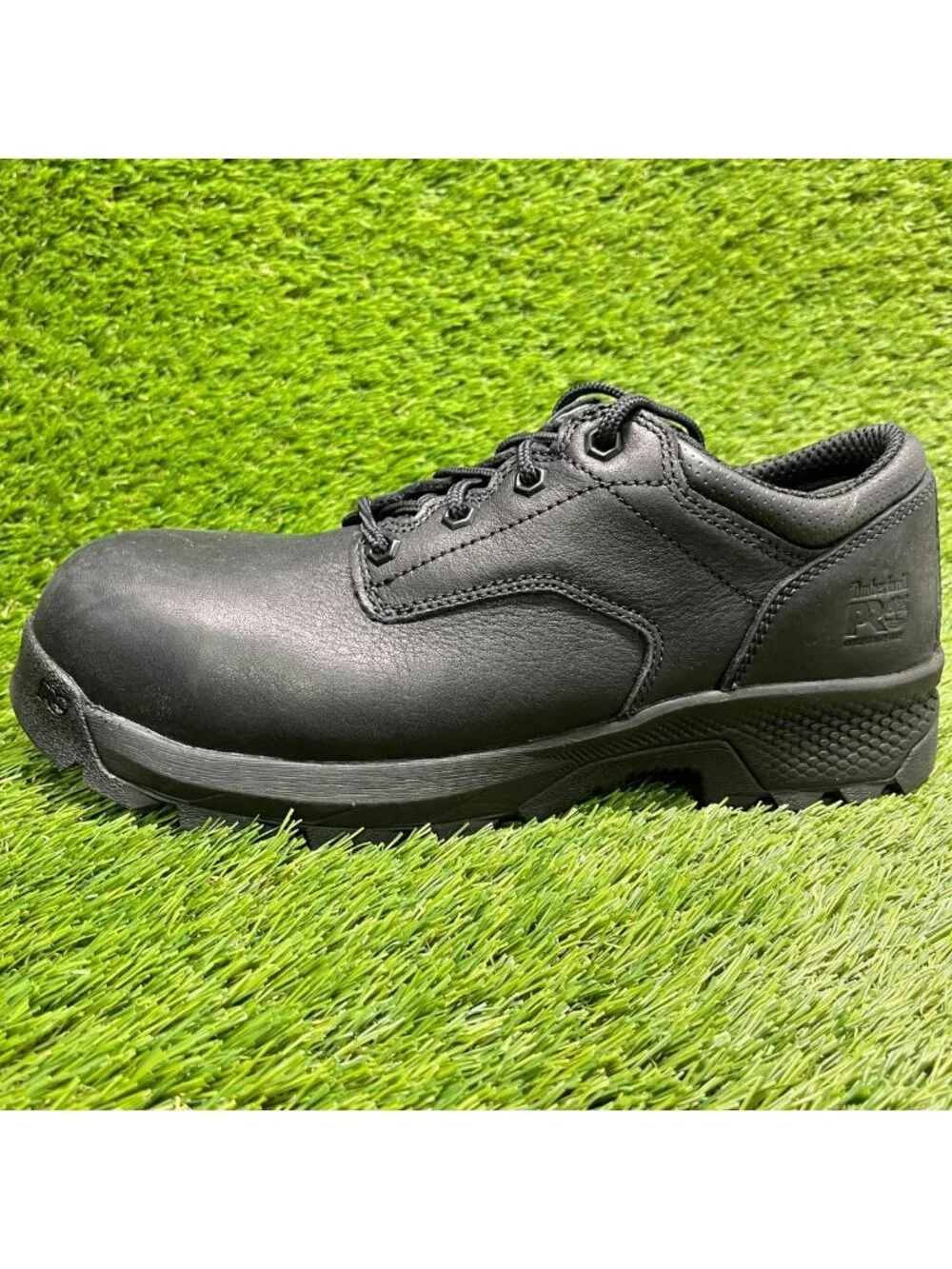 Timberland Pro Titan EV Mens Size 10 Triple Black Composite Toe Oxford Shoes